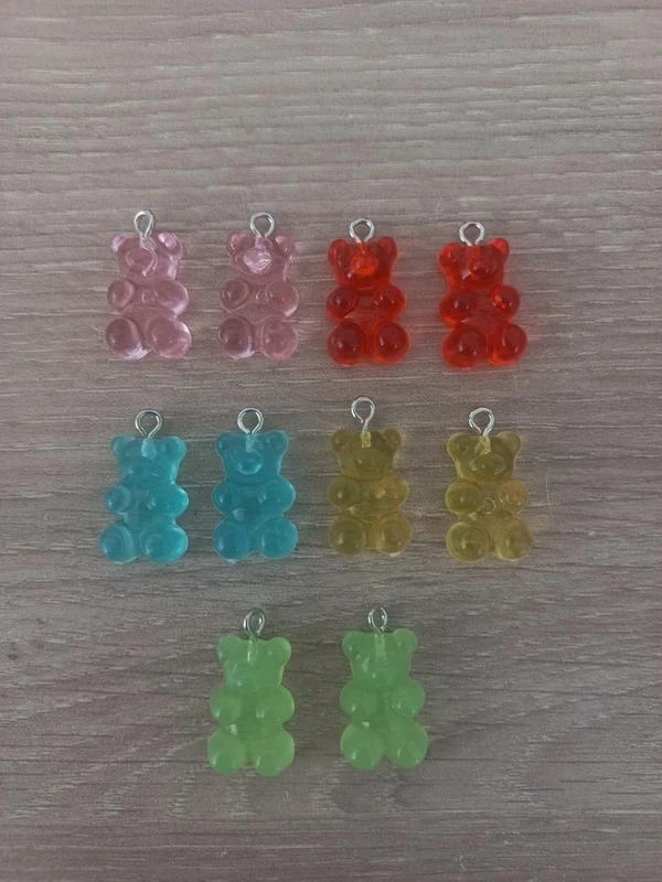 Lot De Pendentifs "Ourson" En Résine